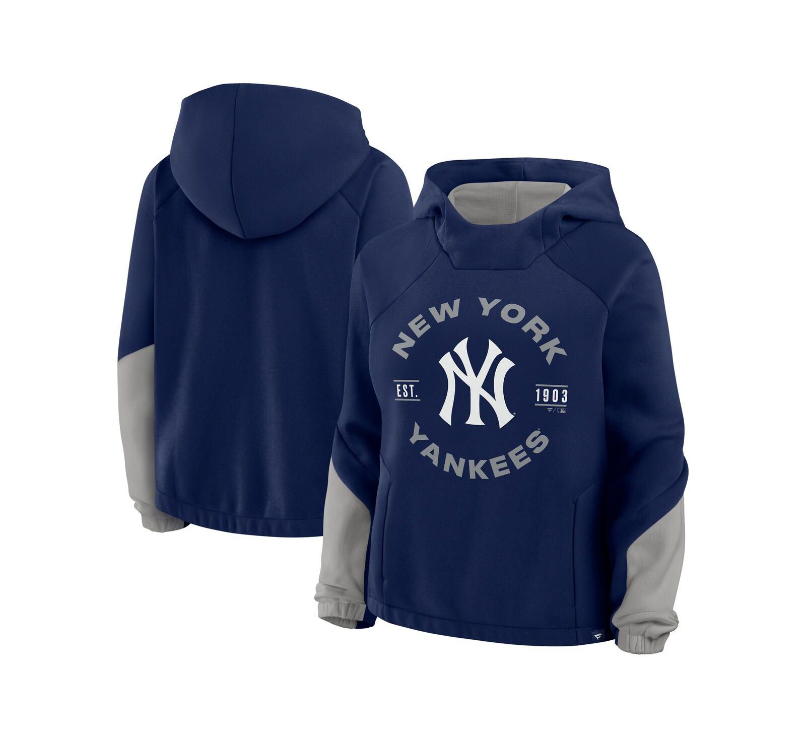 Женский свитшот Fanatics Navy New York Yankees Oversized Time to Win Pullover Hoodie
