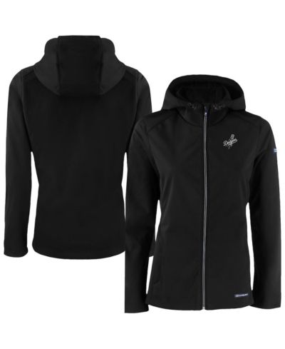 Женская куртка-худи Cutter Buck Black Los Angeles Dodgers Evoke Eco Softshell Full-Zip