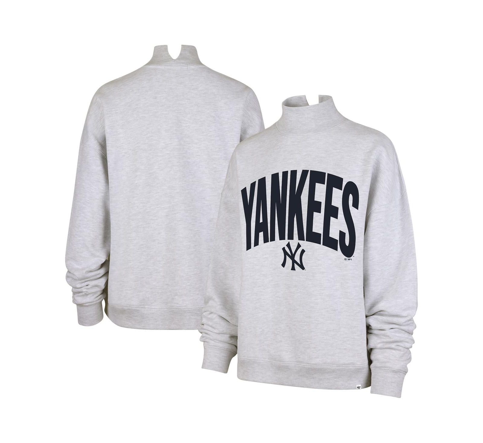 Женское свитшот '47 Brand New York Yankees Mock Neck серого цвета