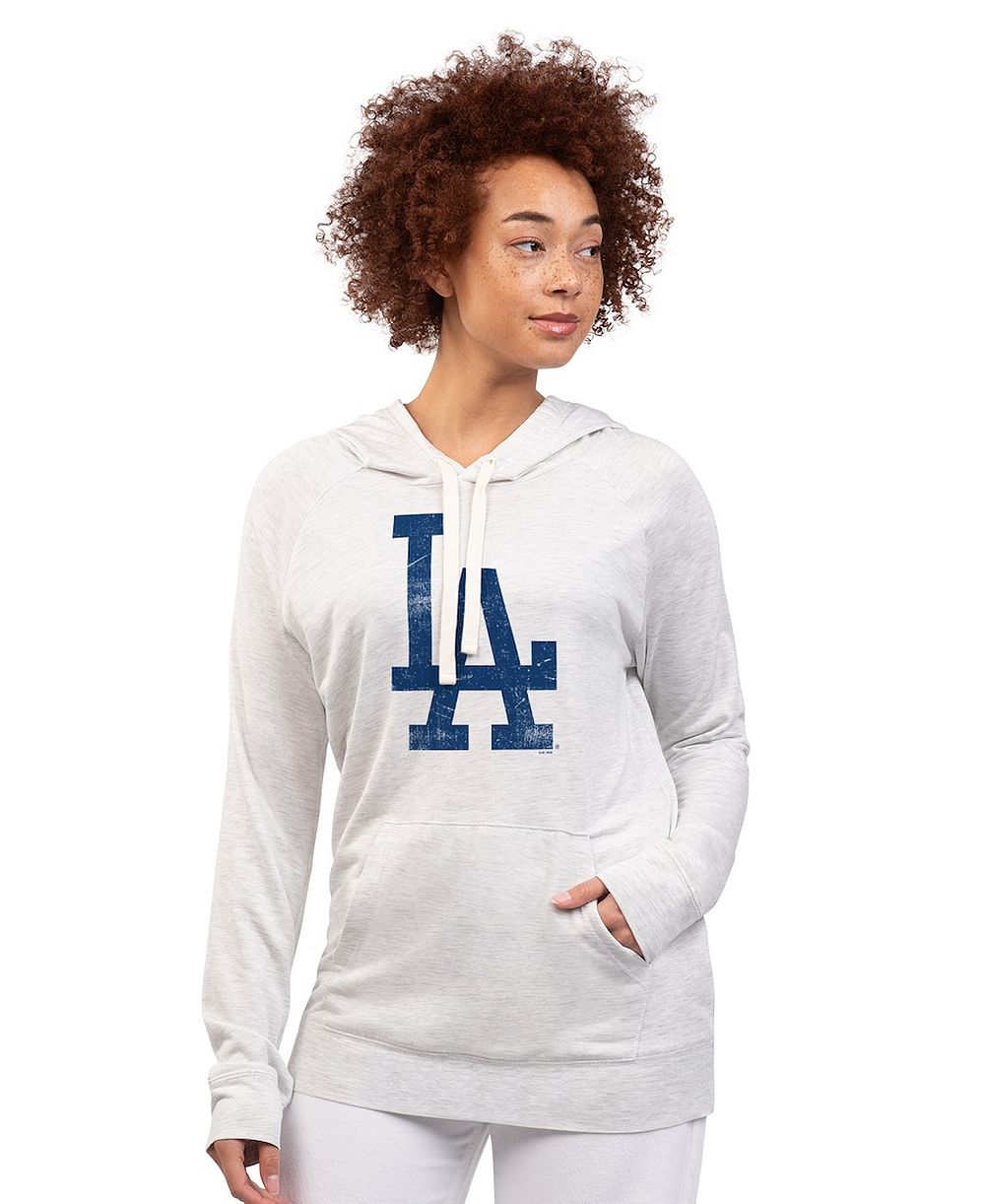 Женское худи G-III 4Her by Carl Banks Oatmeal Los Angeles Dodgers Pregame Pullover