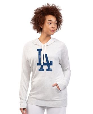 Женское худи G-III 4Her by Carl Banks Oatmeal Los Angeles Dodgers Pregame Pullover