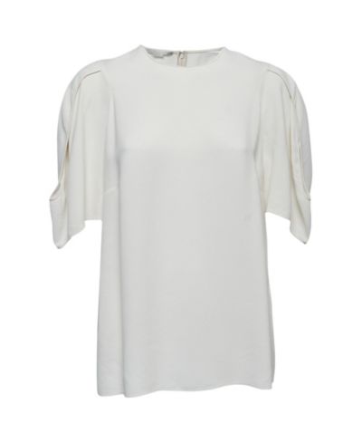 Pre-Owned Stella Mccartney Women's Crepe Slit Sleeve Detail Blouse