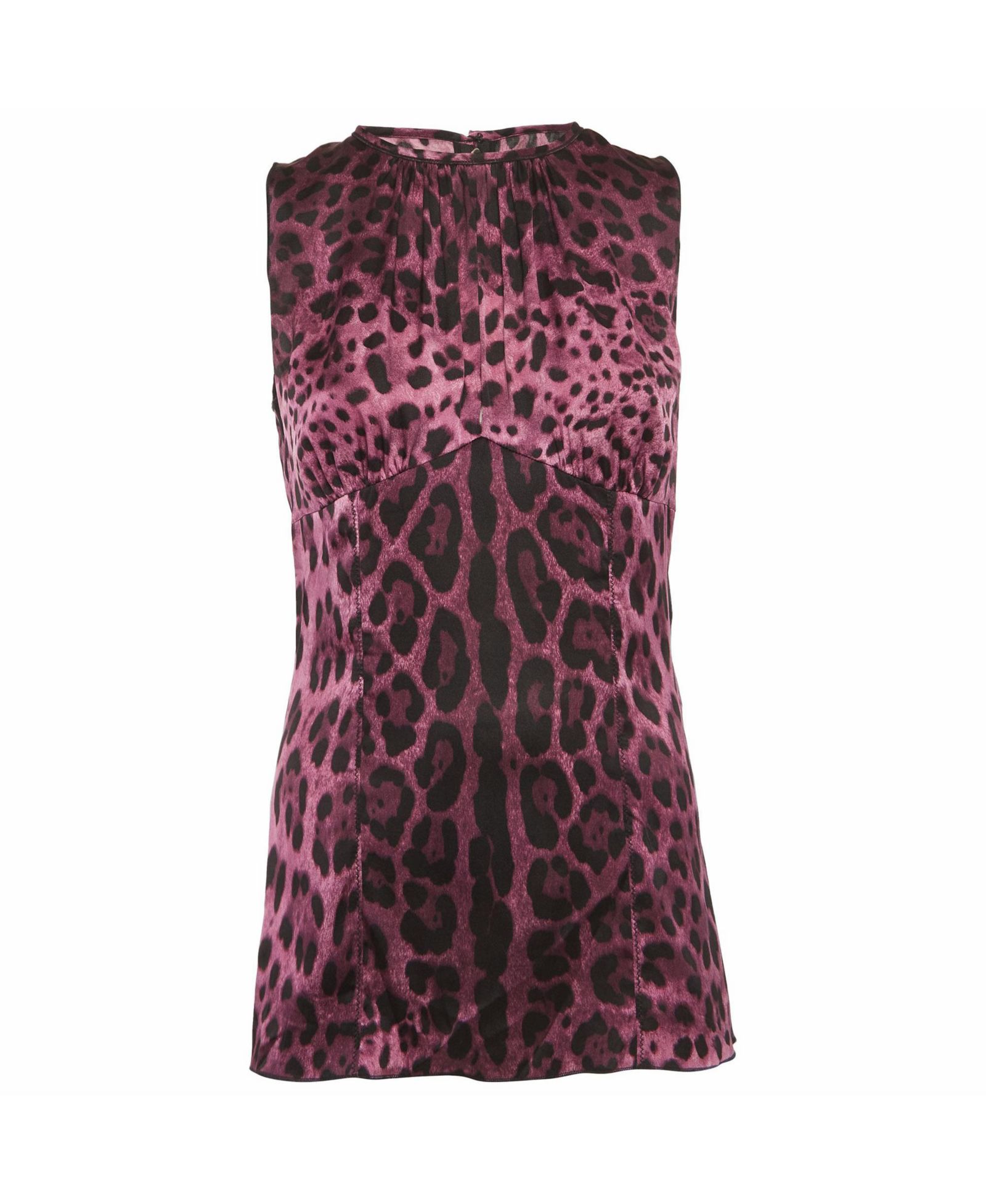 Pre-Owned Dolce & Gabbana Women's Leopard Print Satin Top
