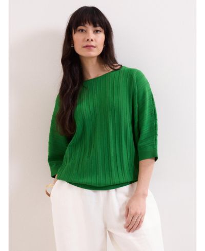Phase Eight Women's Cristine 3/4 Sleeve Rib Jumper