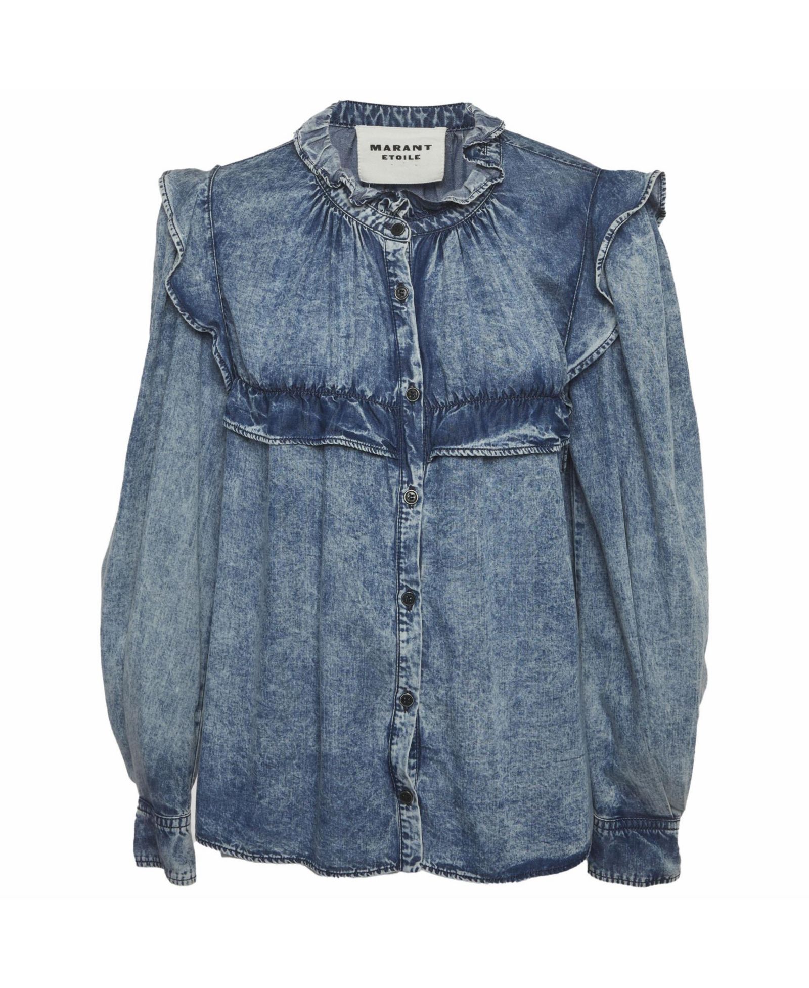 Pre-Owned Isabel Marant Women's Chambray Ruffle Top