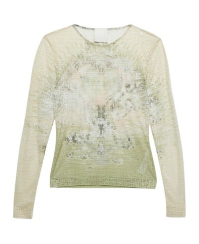 Женский топ Givenchy Monogram Sheer Jacquard Knit Long Sleeve