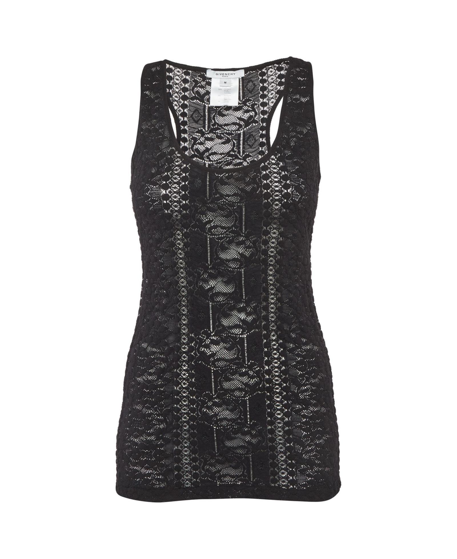 Pre-Owned Givenchy Женский прозрачный топ в сетку с кружевом