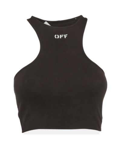 Б/у топ Off-White Women's Logo Print Rib Knit Racer Back