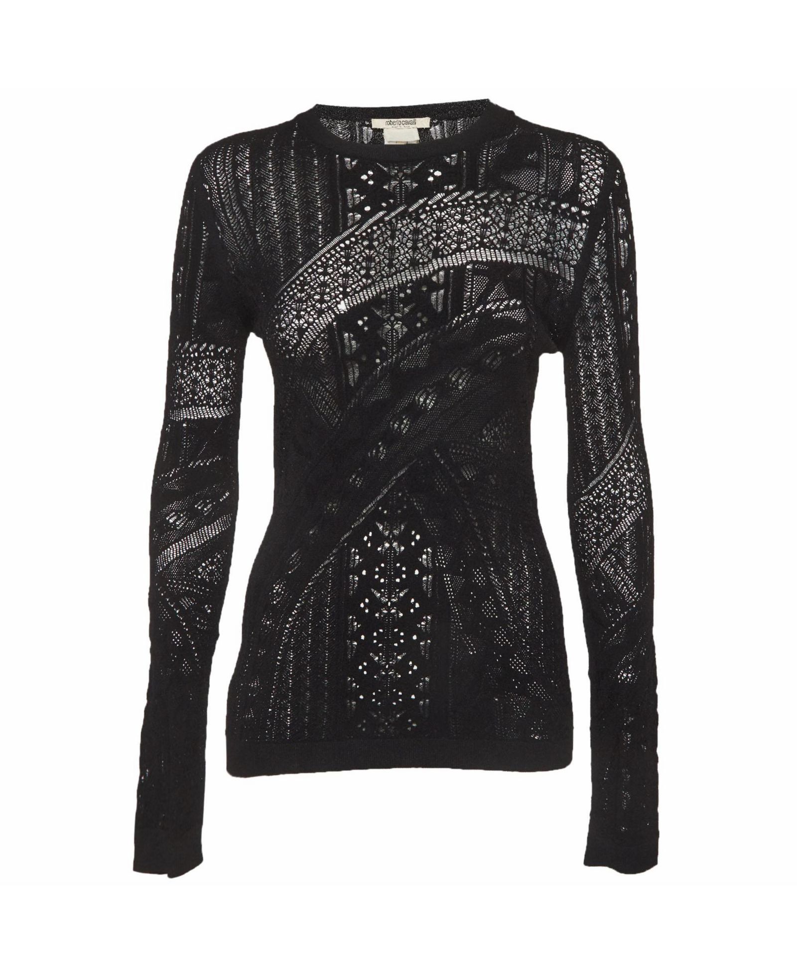Pre-Owned Roberto Cavalli Women's Patterned Knit Long Sleeve Top