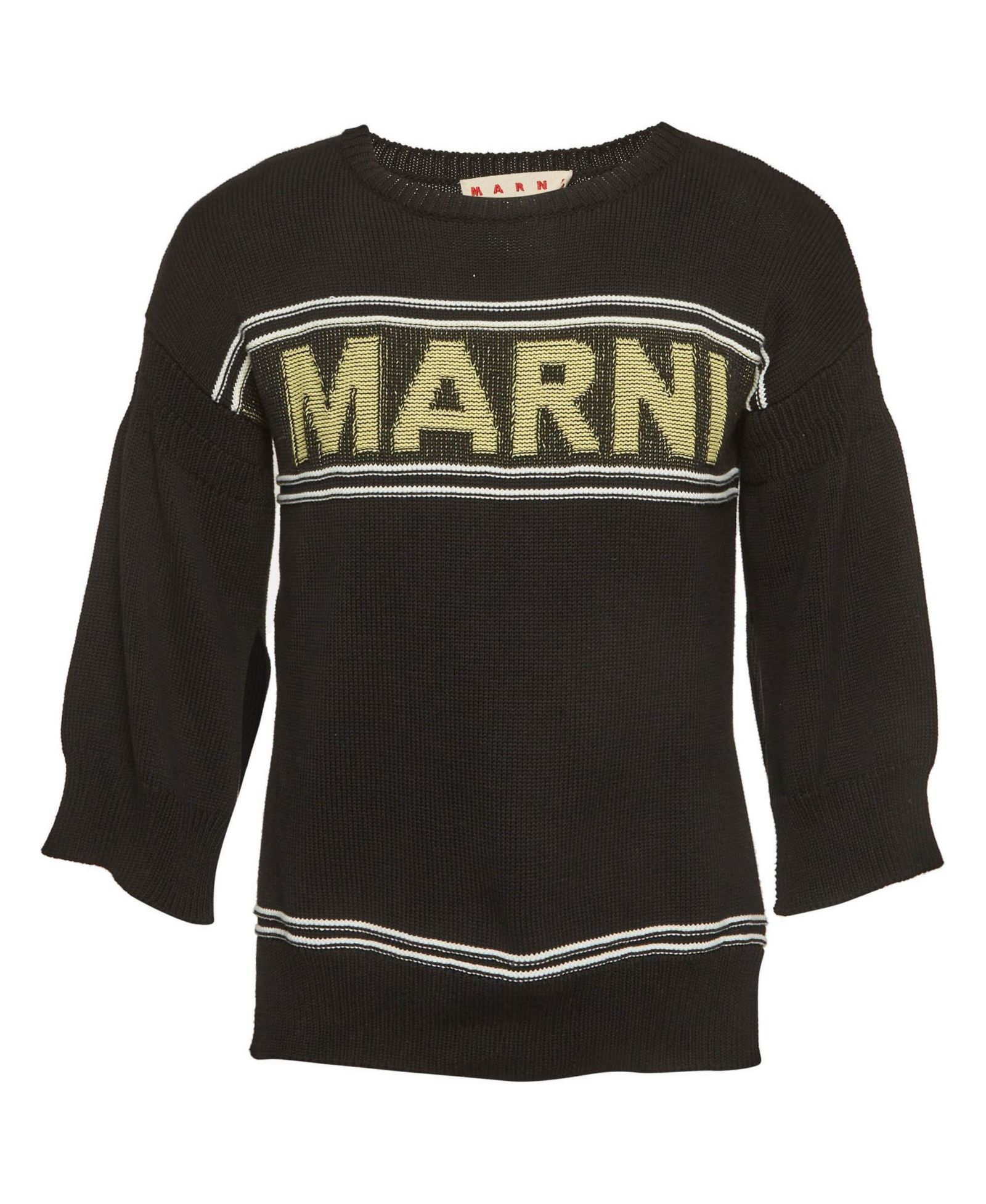 Pre-Owned Marni Женский вязаный джемпер с логотипом интарсия