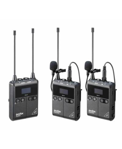 Godox WMicS1 UFH Wireless Microphone System 2 w/2x Omni Lavalier Mic