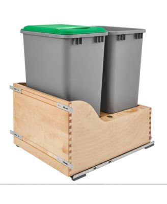 Rev-A-Shelf Dual Pullout Trash Cans  Soft-close Slides, 4WCSC-2150DM-2