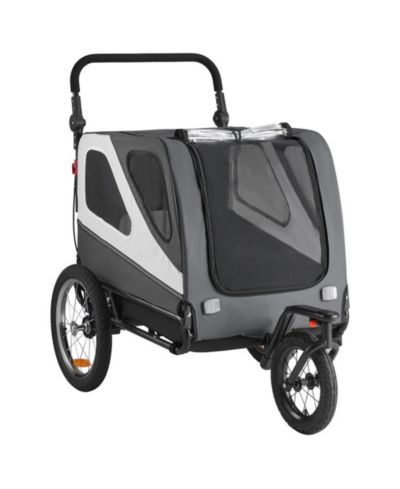 RUIE 2 in 1 Pet Bike Trailer and Stroller Cart for Small Large Dogs up to 100 lbs