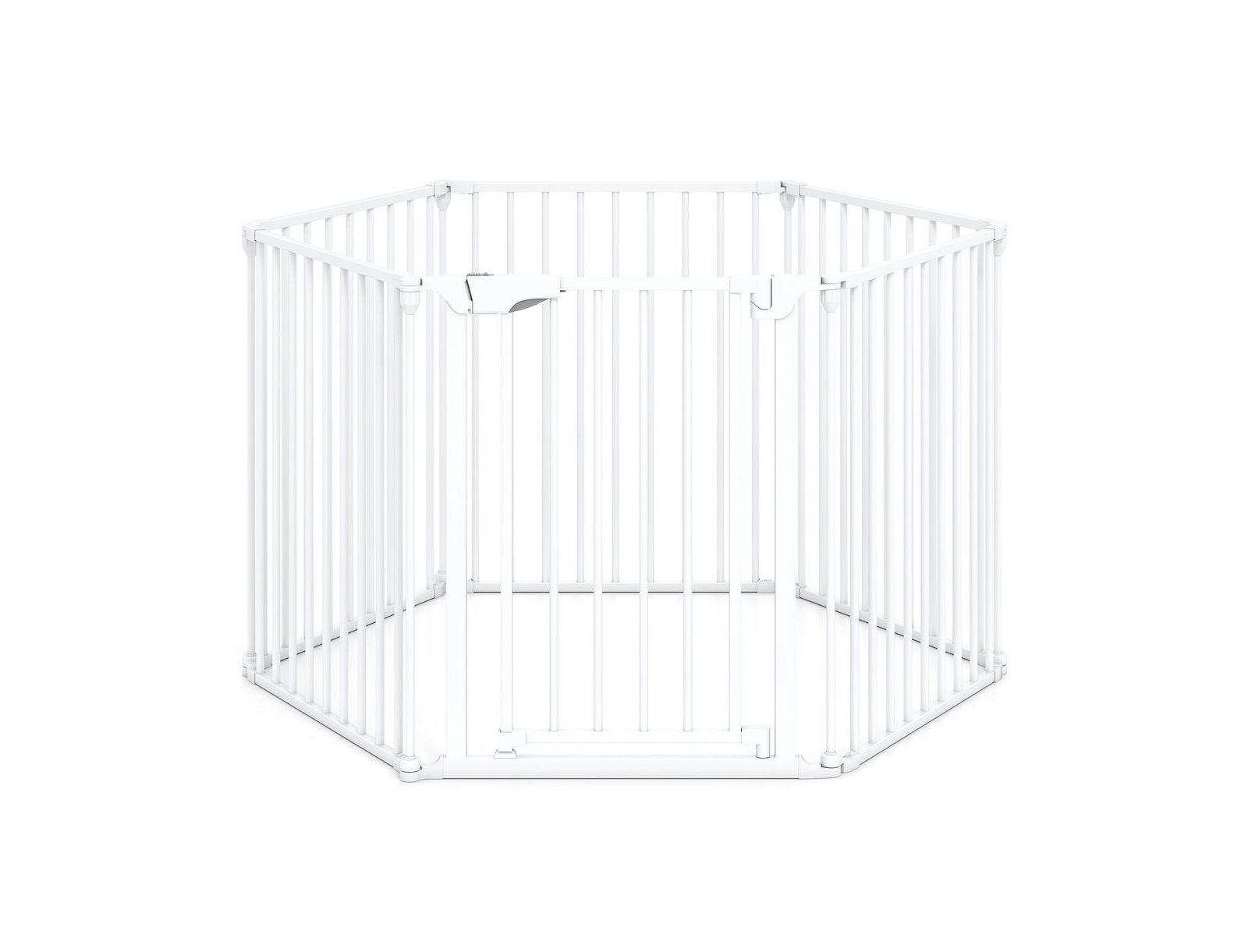 RUIE 6-Panel Extra Wide Adjustable Pet Safety Gate Fits 34.5-154 in Openings