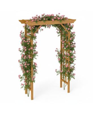 Streamdale Furniture Wooden Arbor Wedding Arch for Ceremony Garden Backyard Decor
