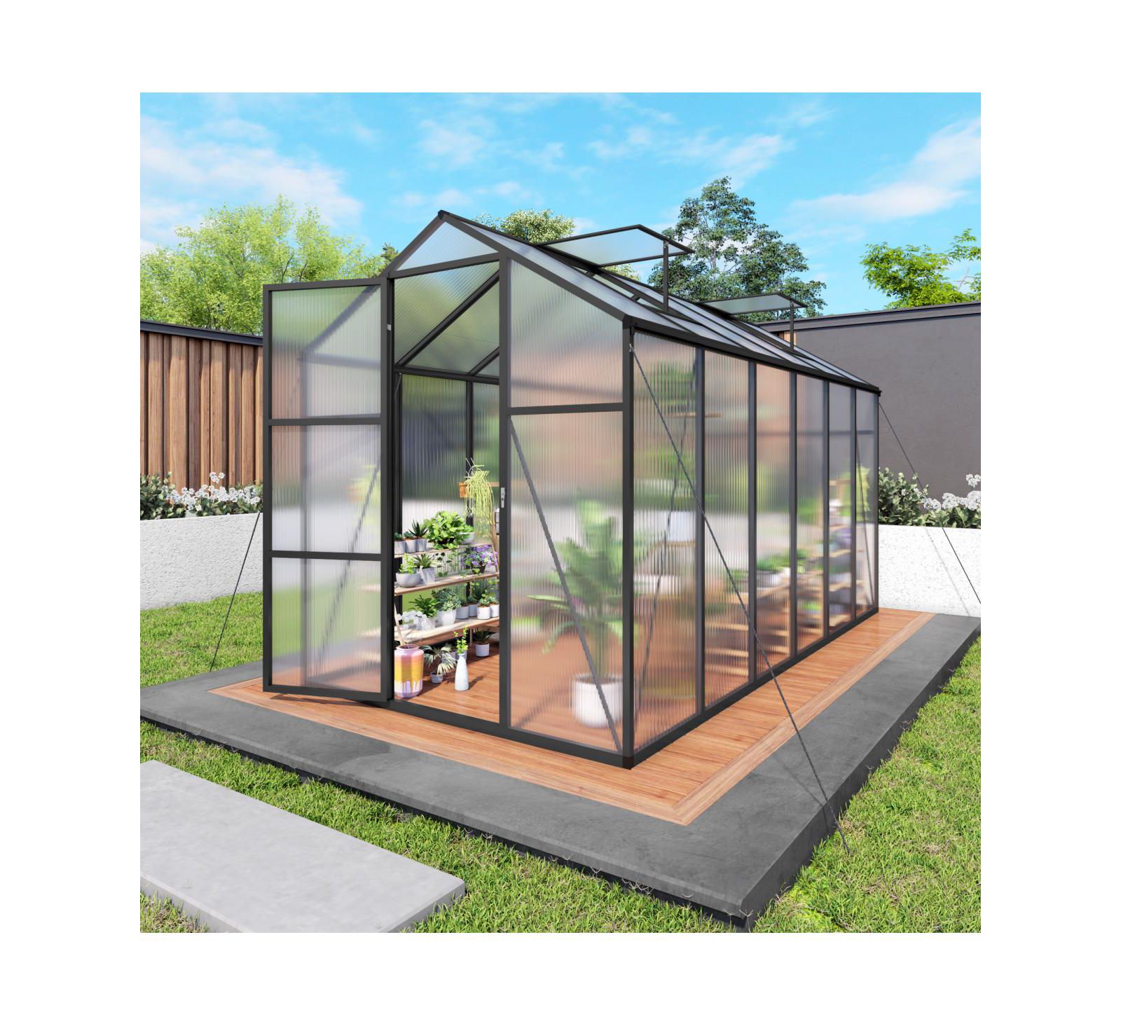 Уличная теплица Streamdale Furniture 6x12Feet с алюминиевым каркасом и защитой от UV