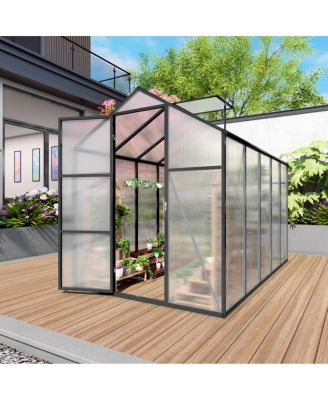 Streamdale Furniture алюминиевая теплица Gain height 6x10 Feet с панелями из поликарбоната