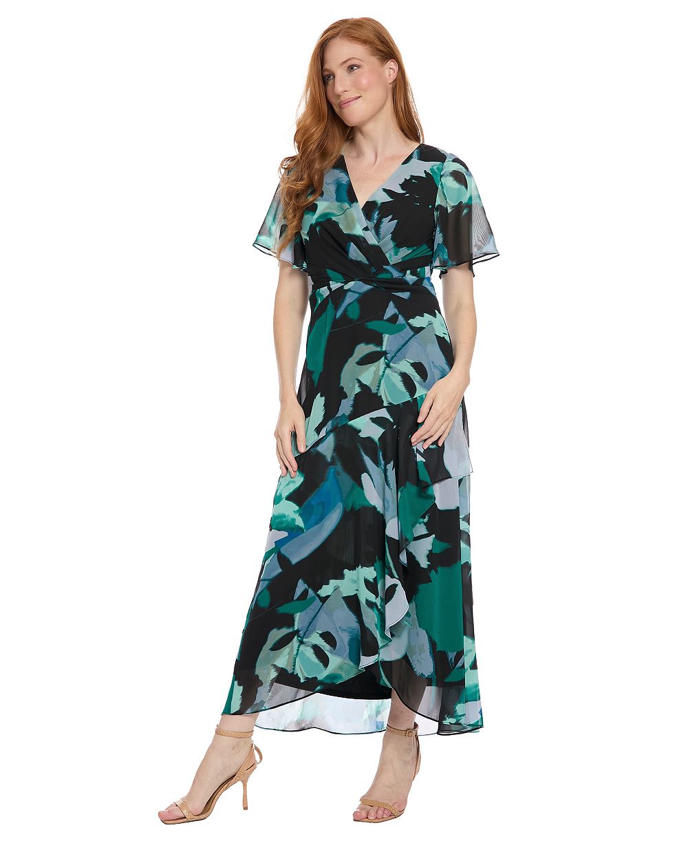 Женское платье Maggy London Asymmetrical Print Maxi