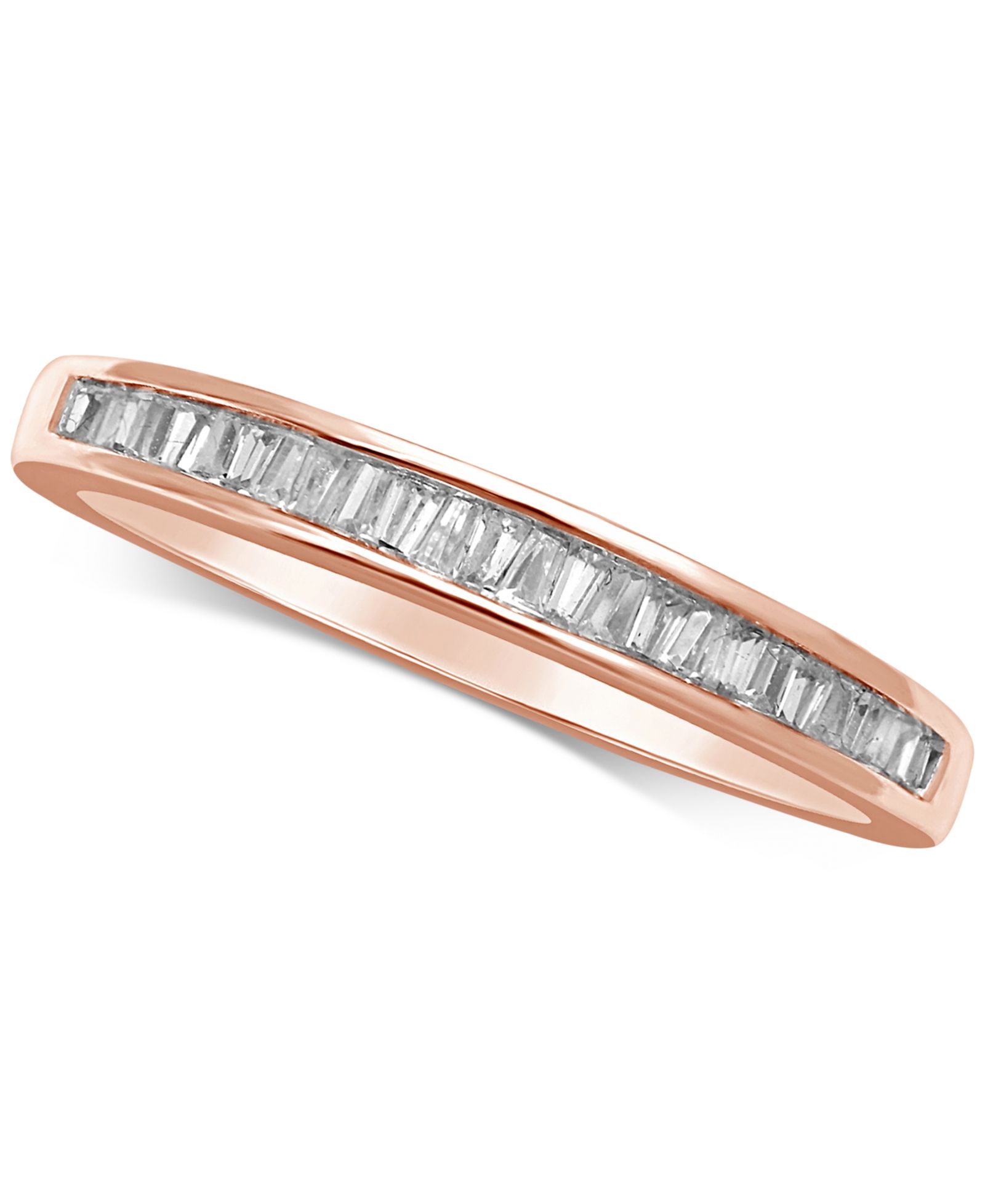 Кольцо с бриллиантами Baguette 1/7 ct. t.w. 14k Rose Gold