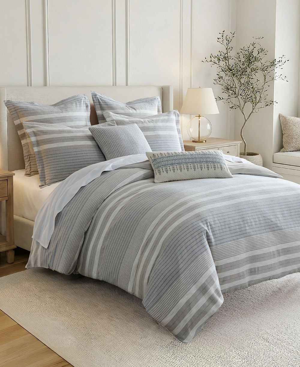 Комплект из 3 одеял Levtex Home Hawthorn Stripes Reversible, Full/Queen
