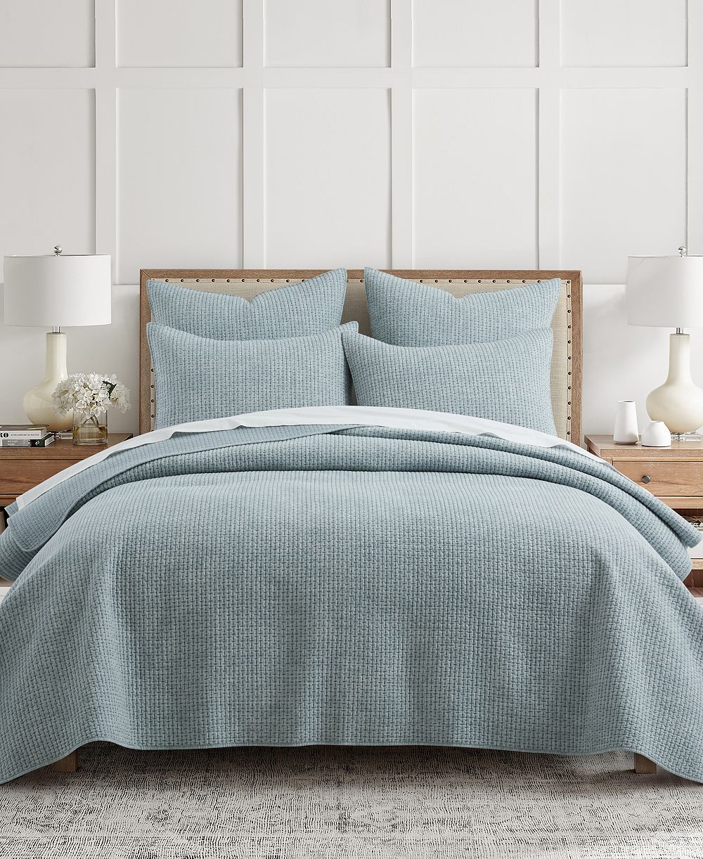 Levtex Home Pick-Stitch Artisan Textured 3-Piece Quilt Set, King/California King