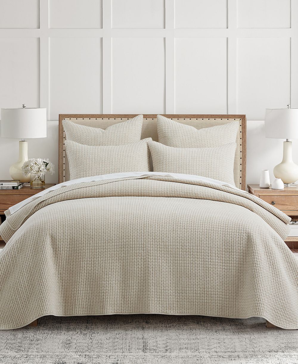 Комплект стеганого одеяла Levtex Home Pick-Stitch Artisan Textured, 2 предмета, Twin/Twin XL