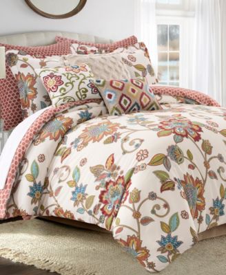 Levtex Home Clementine Reversible 3-Piece Duvet Cover Set, Full/Queen