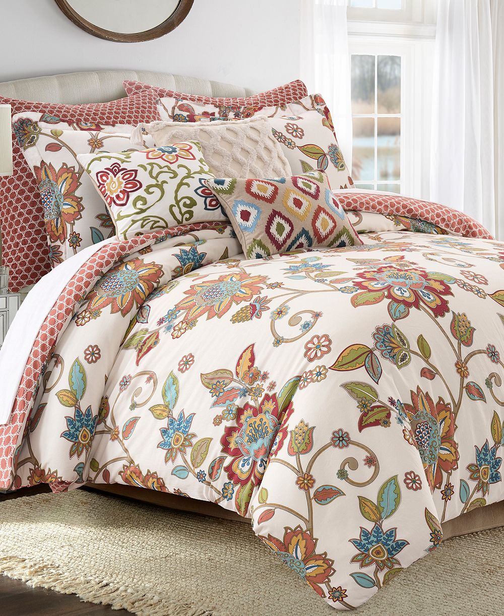 Levtex Home Clementine Reversible 3-Piece Duvet Cover Set, King/California King