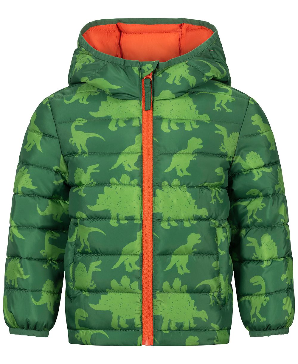 S Rothschild & CO Toddler Boys' 2T-5T Dino Print Midweight Packable Jacket