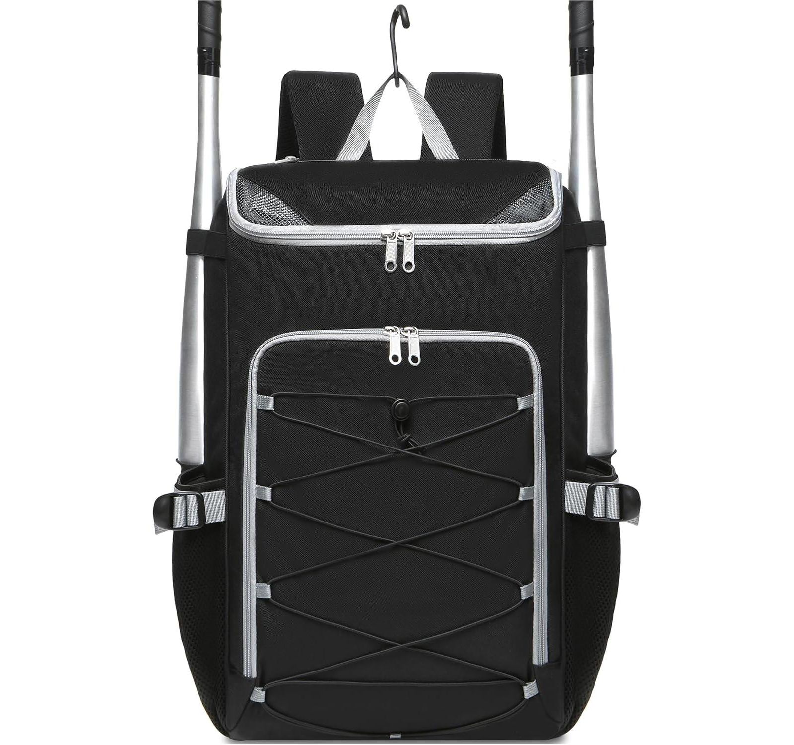 Furlihong Solid Pattern Baseball Softball Gear Backpack for Boys and Girls Ages 8-14 - Youth Bat Bag with Ventilated Shoe Compartment for Players