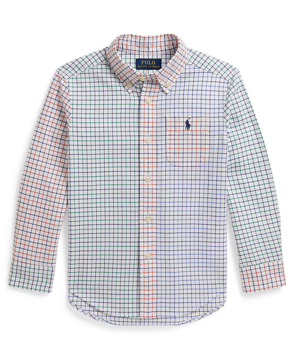 Рубашка Polo Ralph Lauren Boys' 2T-7 Tattersall Cotton Oxford