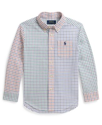 Рубашка Polo Ralph Lauren Boys' 2T-7 Tattersall Cotton Oxford