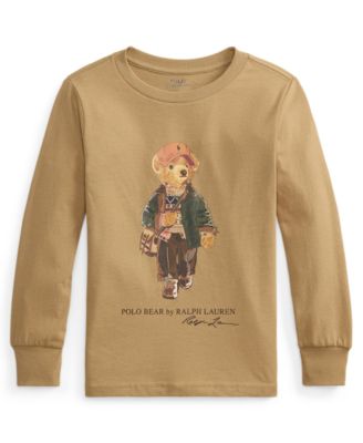 Детская футболка Polo Ralph Lauren Boys' 2T-7 Polo Bear Cotton Long-Sleeve