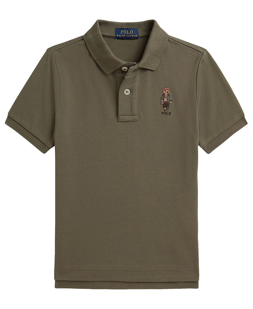 Polo Ralph Lauren Boys' 2T-7 Polo Bear Solid Polo Shirt