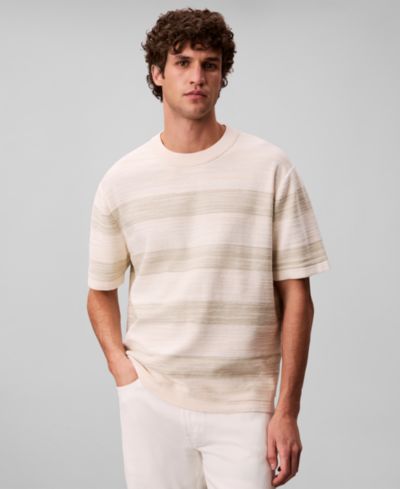 Calvin Klein Men's Horizontal Stripe Short-Sleeve T-Shirt