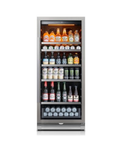 Ca'Lefort 24 inch Beverage Refrigerator cooler, 238 Cans,Freestanding or Built-In Beverage fridge with 3 LED for Home
