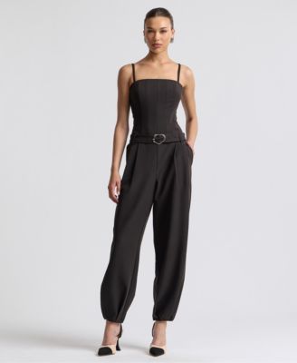 Женский комбинезон Avec Les Filles Square Neck Belted