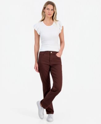 Nautica Женские брюки Bay Sateen Straight Mid-Rise
