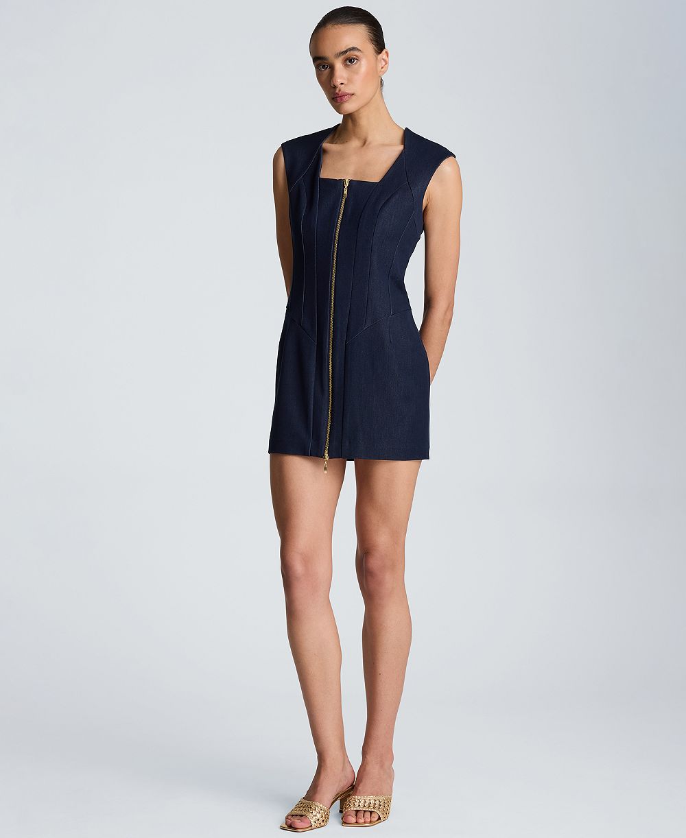 Женское мини-платье Kenneth Cole Square Neck Zipper Front
