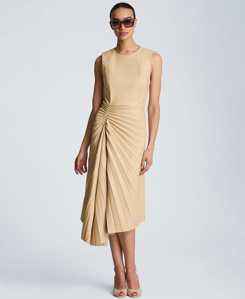 Женское миди-платье Kenneth Cole Sunburst Pleated