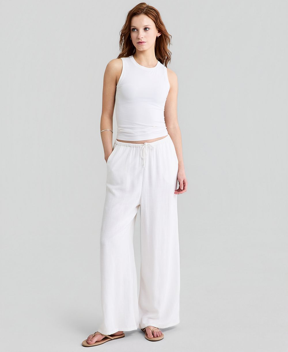 And Now This Petite Linen-Blend Wide Leg Drawstring Pant, Macy's Exclusive