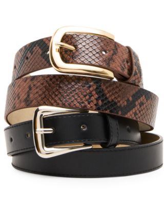 Женский комплект из 2 ремней Steve Madden с пряжкой, стилизация под вестерн и удлиненный дизайн