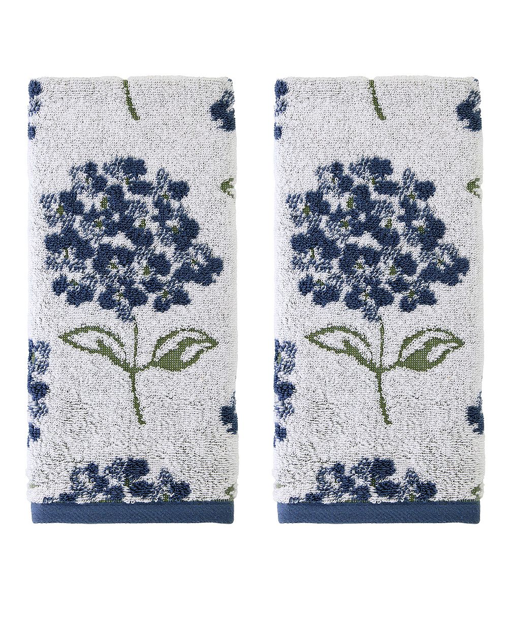 SKL Home Hydrangea Jacquard 2-Piece Hand Towel Set