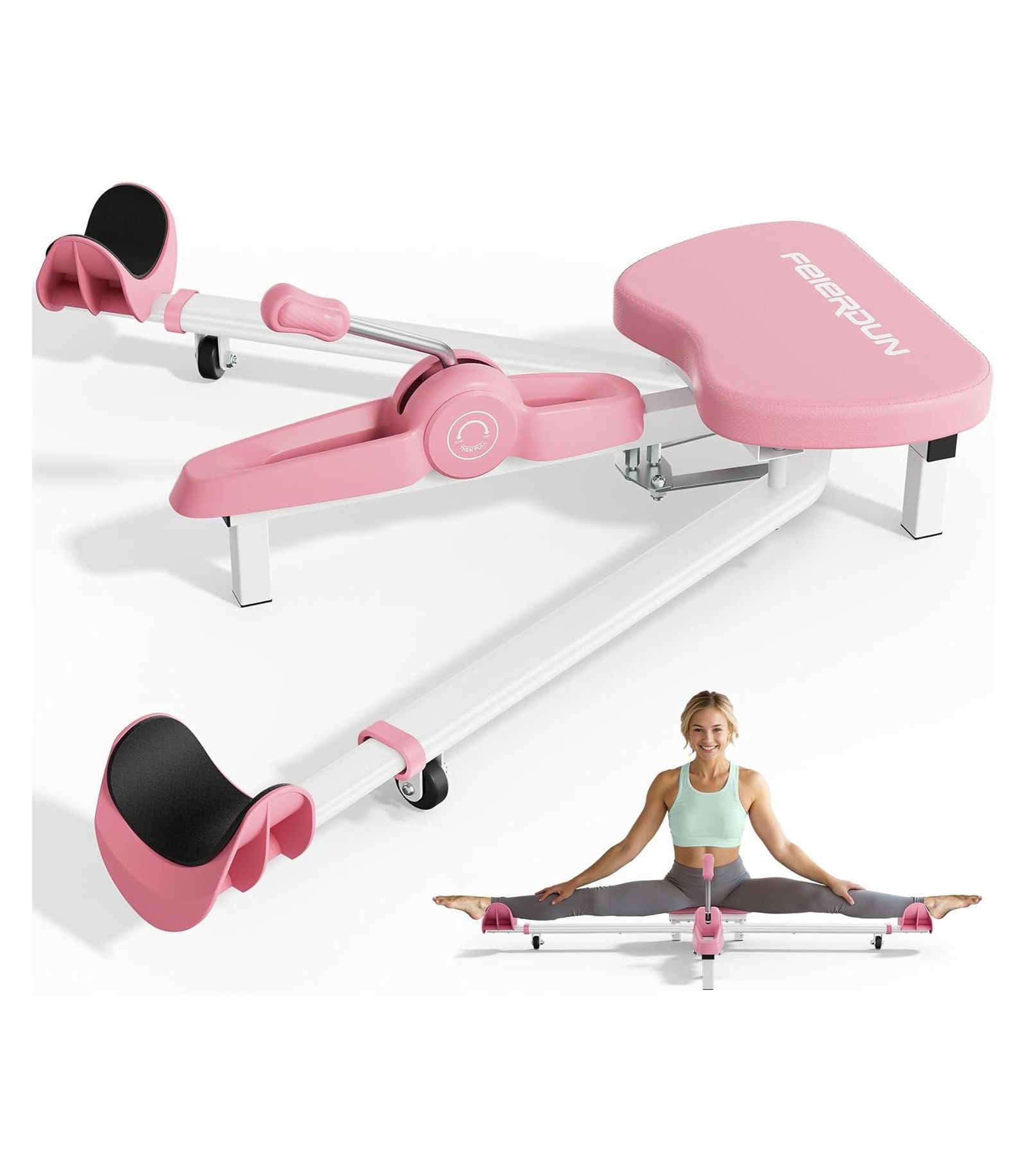 FED FITNESS Leg Stretcher Machine, Heavy Duty Split Trainer for Flexibility and Hip Tension Relief, Home Gym Fitness Equipment
