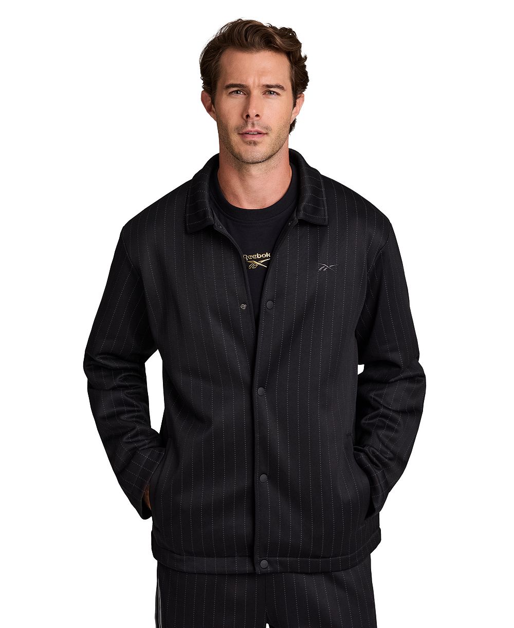 Reebok Men's Pinstripe Coaches Jacket