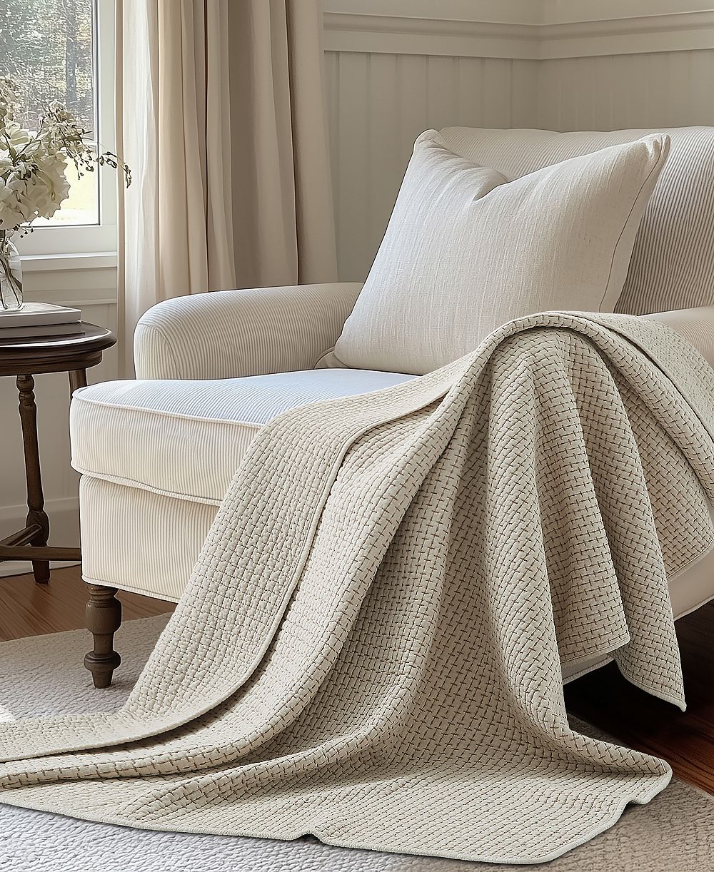 Levtex Home Pick-stitch Artisan Textured Quilted Throw, 50" x 60"