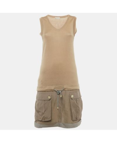 Pre-Owned Brunello Cucinelli Women's Cotton Knit Sleeveless Short Dress
