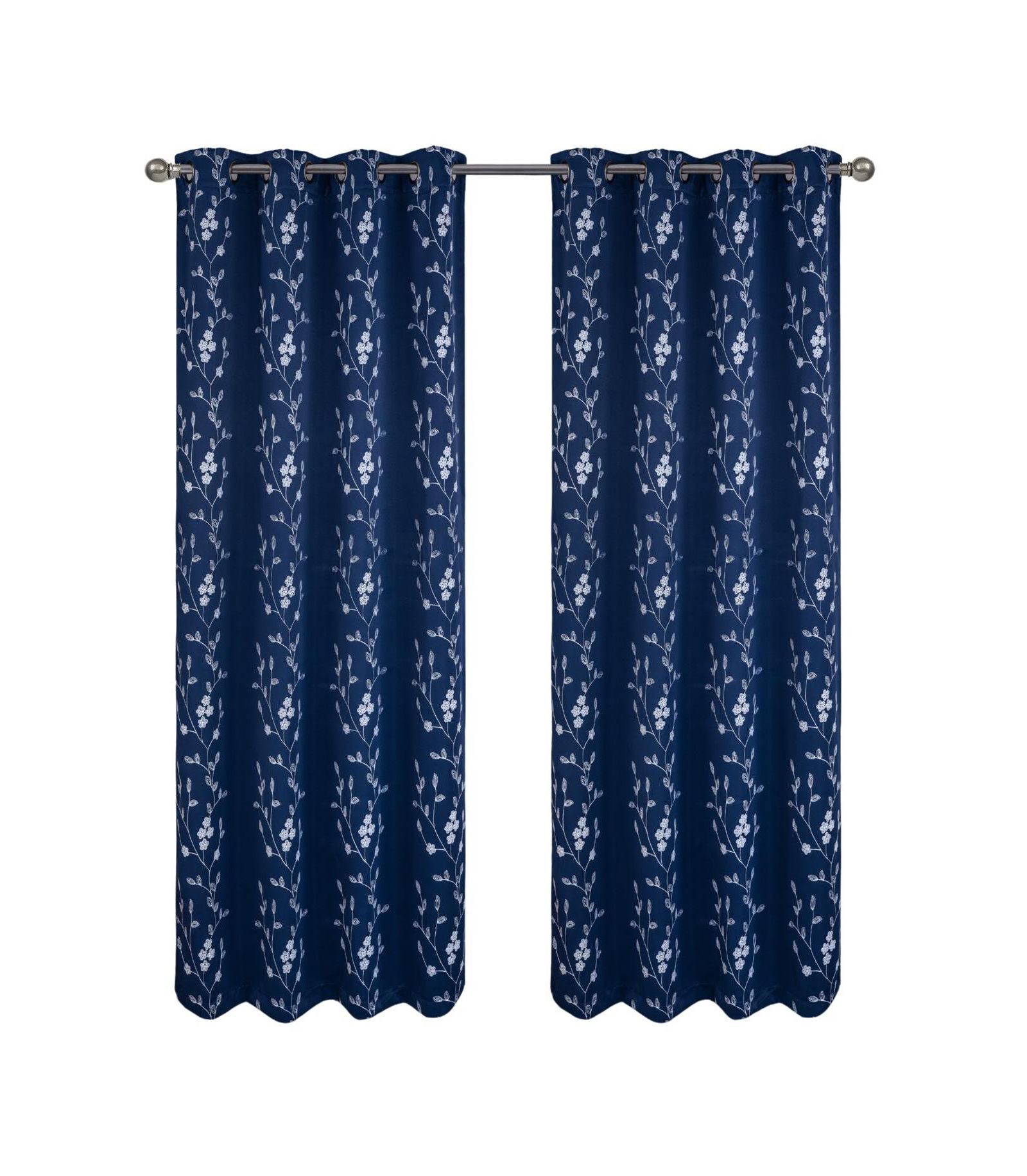 RT Designers Collection RT Designer Collection Lilian Embroidered Blackout Luxurious Decorative Grommet Curtain Panel