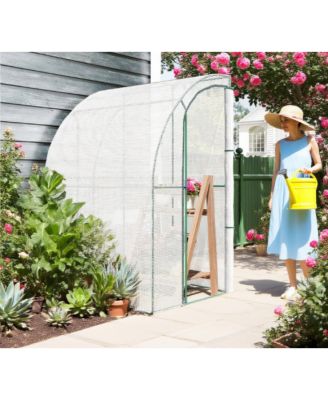 LOVMOR PE Cover Lean To Greenhouse for Outdoor Garden Planting