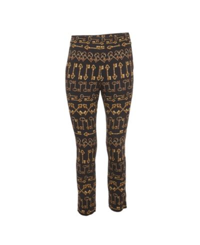 Узкие брюки Dolce & Gabbana Women's Key Print Crepe Slim Fit Pre-Owned